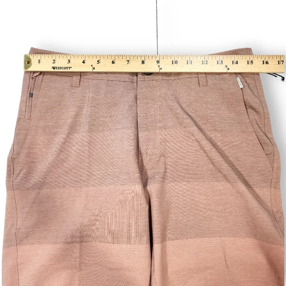 7 Diamonds Performance Hybrid Shorts Coral Colorblock Stretch Size 29
